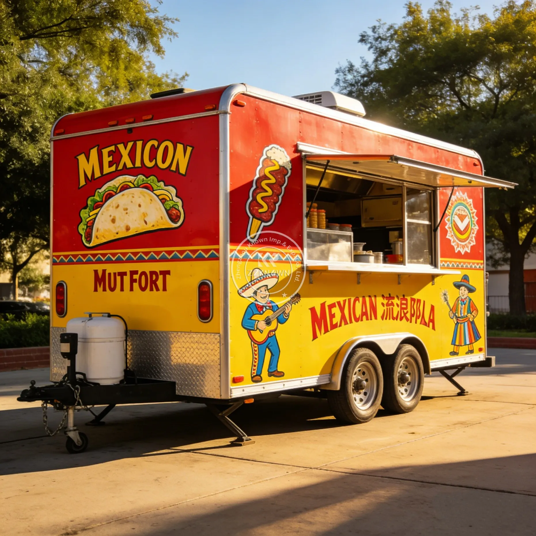 

Customized Stainless Steel Mobile Kitchen Food Cart Fully Equipped for Restaurant Business Portable Food Trailer