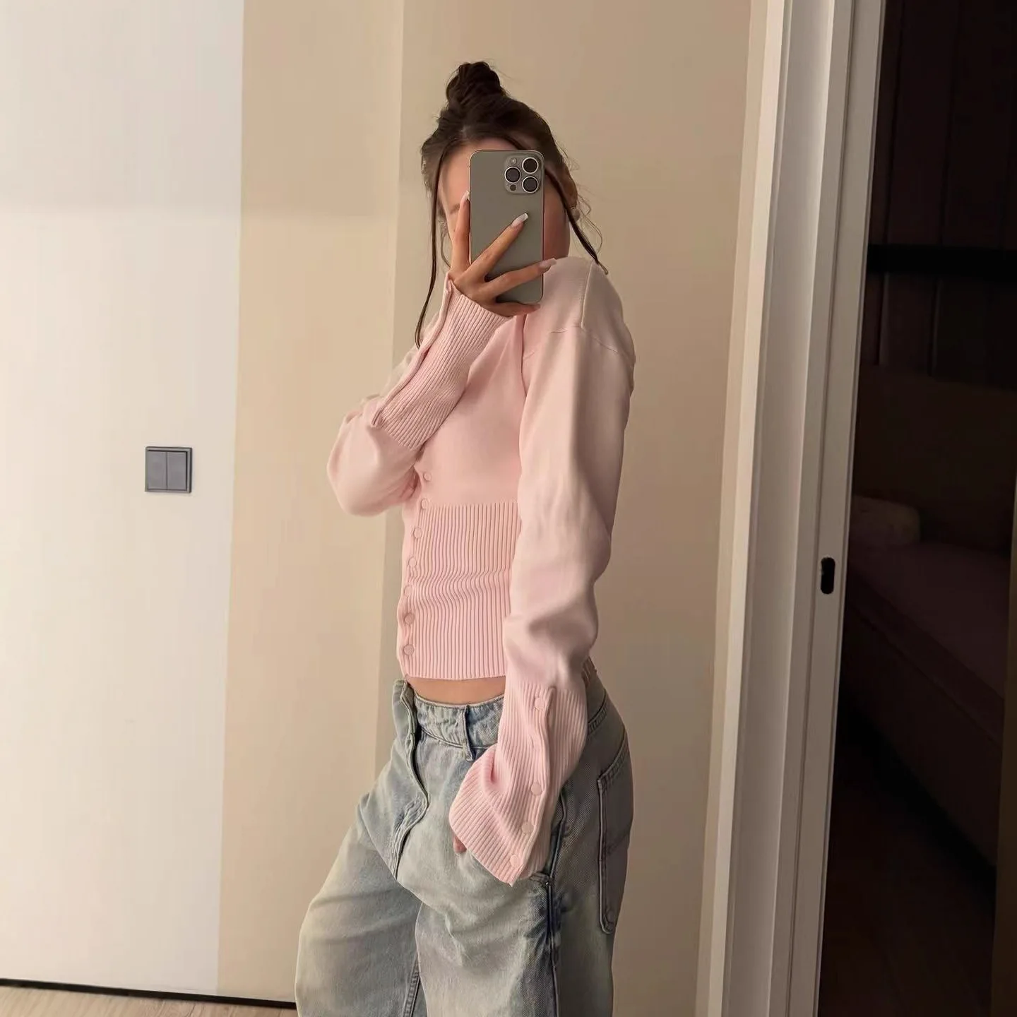 المرأة قاعدة طبقة 2025 الفرنسية الكلاسيكية سترة أنيقة المرأة طاقم الرقبة سترة متماسكة الخريف الشتاء ملابس خارجية غير رسمية