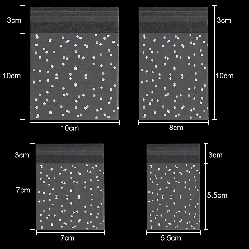 100 قطعة/الوحدة أكياس نقطة شفافة صغيرة زيبلوك أكياس تغليف المجوهرات الطازجة حفظ الغبار Reclosable الحلوى كوكي تخزين DIY بها بنفسك #5