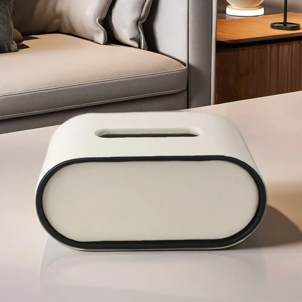 

Gift Leather Paper Towel Box Light Luxury Modern Napkin Storage Case INS Large Capacity Tissue Storage Box Dining Table