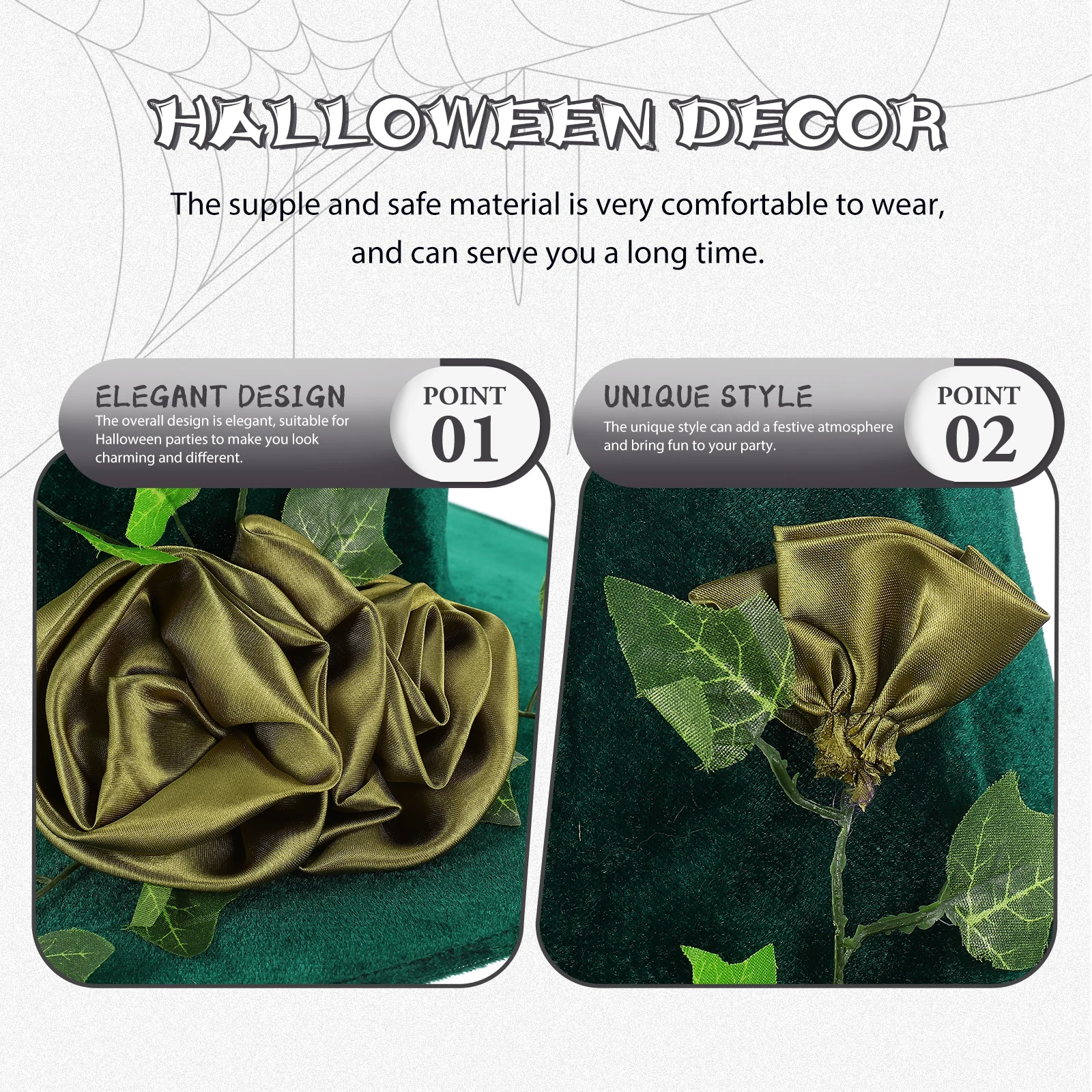 

FOYTOKI Halloween Witch Hat Green Party Decoration Comfortable