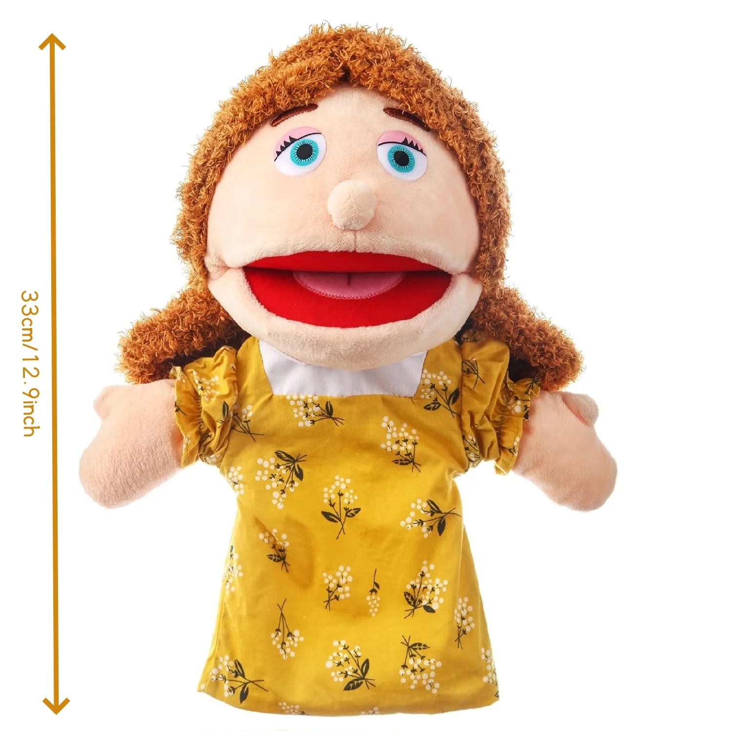 Mather Handpuppen – Weiche Plüsch-Handpuppen, interaktives Rollenspiel-Spielzeug zum Geschichtenerzählen für Kinder, fantasievolles Spielen