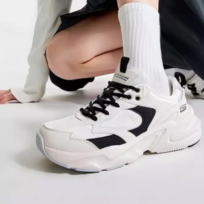 Skechers Women's Casual Shoes Thick Soled Panda Shoes Lightweight Comfort Walking Shoes 117365-BLK