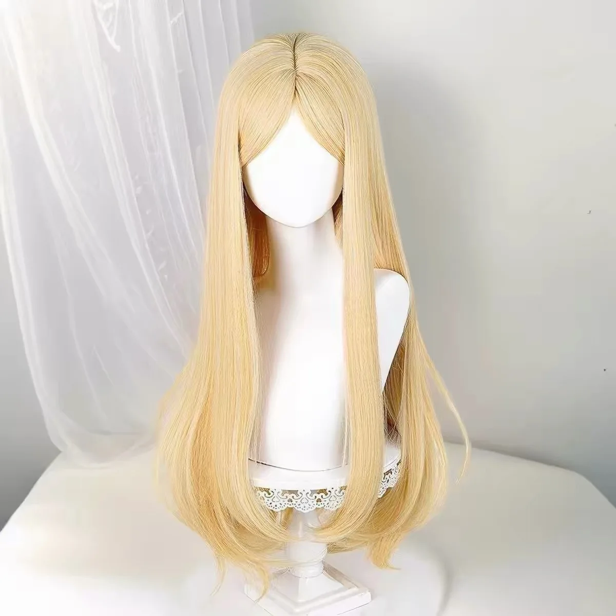 HAIRJOY Kunsthaar Identity Ⅴ Little Girl Memory ‌ Cosplay-Perücken Lange Gerade Blonde Cosplay-Perücke mit Rosennetz – Detail 5