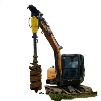 Excavator Hydraulic Earth Auger Drill Attachment Earth Auger