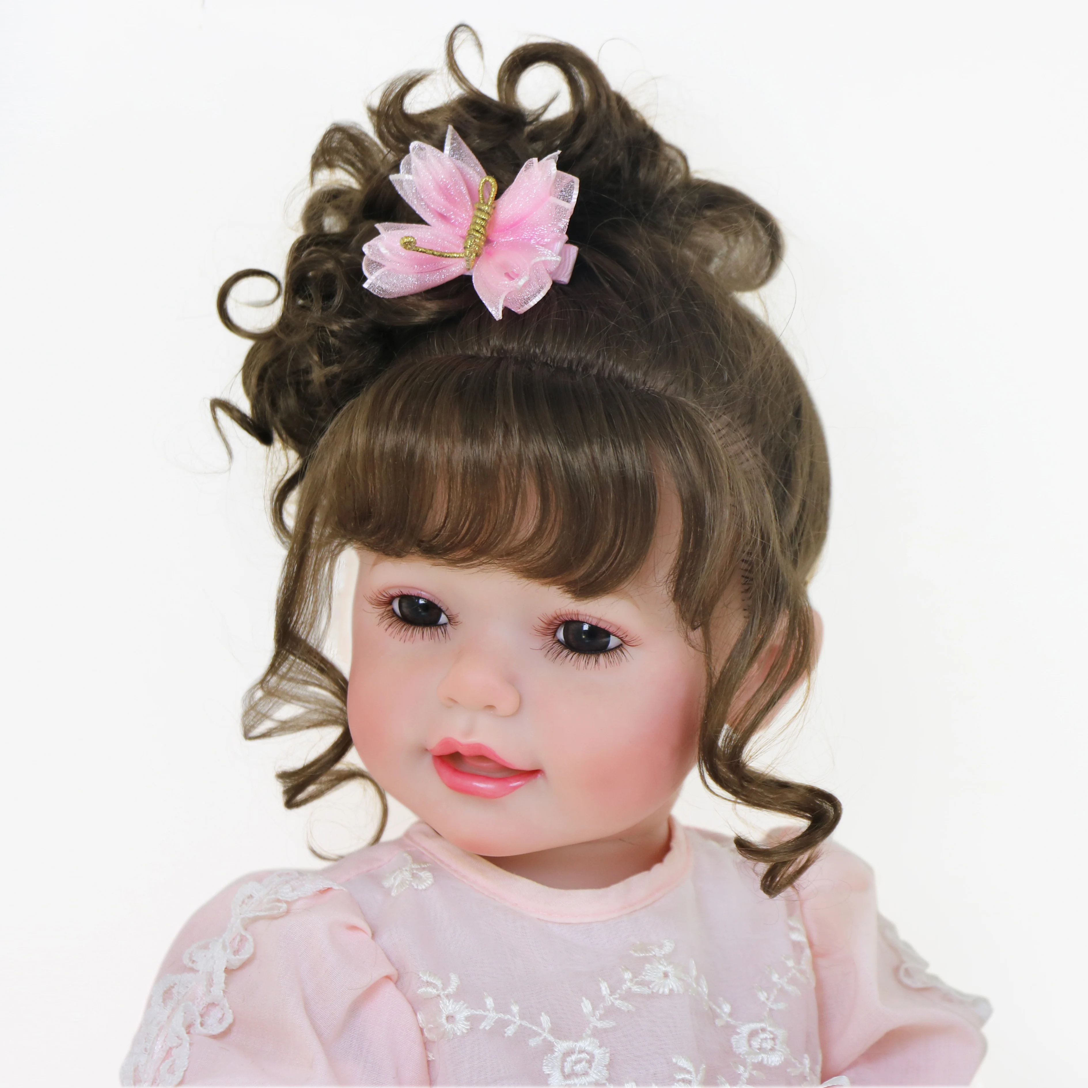 Poupée Reborn pour tout-petits, princesse papillon de 22 pouces, peau peinte en 3D sur le visage avec cheveux enracinés, cadeau de noël