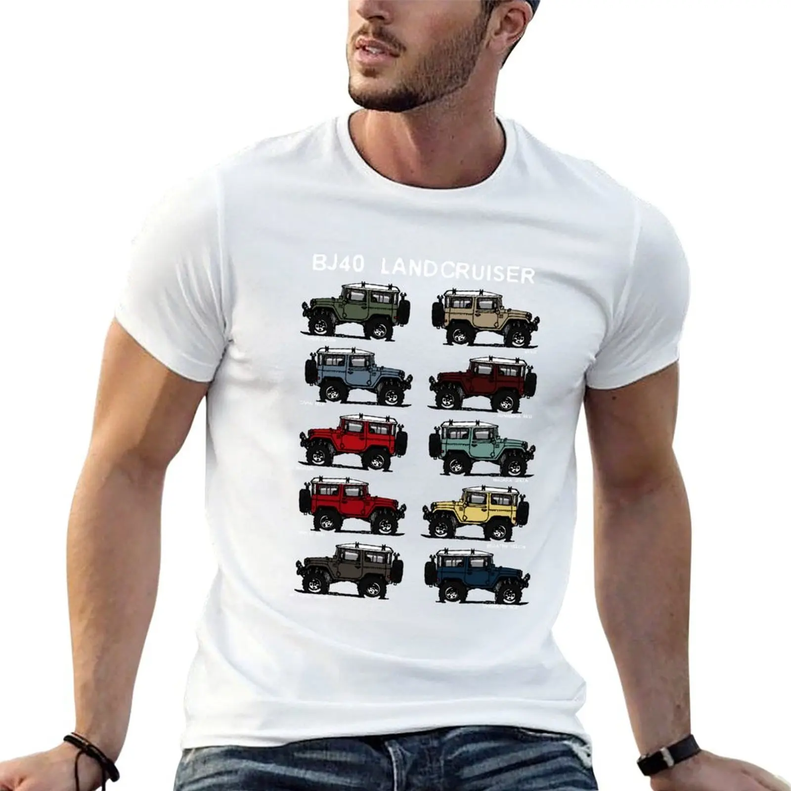 

BJ4 FJ40 Landcruiser all colors T-Shirt printed t shirts for man cotton t shirt pack T-Shirt