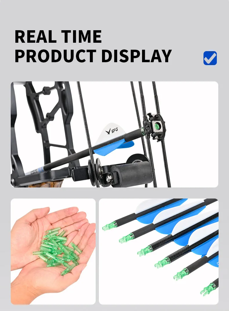 50 Stück Dual-Use Magnetische Pfeilnocke für Stahlkugel-Compoundbogen, Integrierter Magnetischer Pfeilschaft Bogenschießzubehör – Detail 4