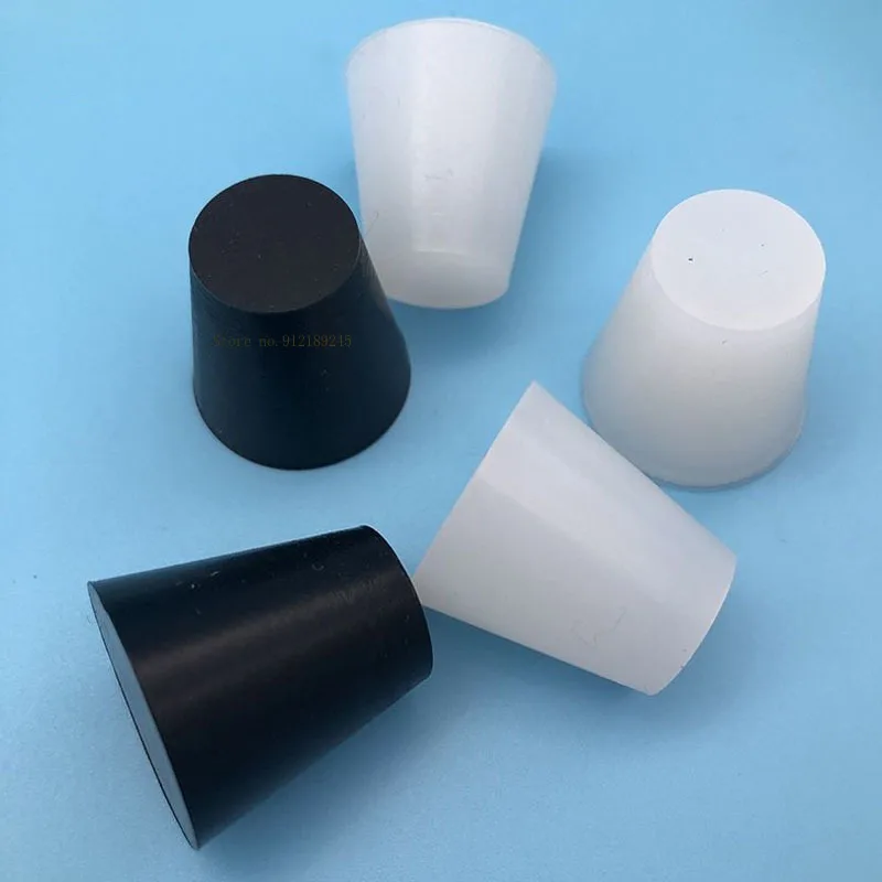 Black/White Cone Silicone Hole Plug conical rubber sealing Bottle stopper workpiece shielding plugs