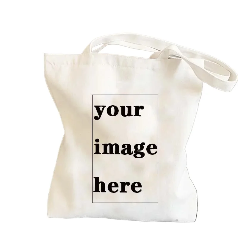 Personalized Custom Picture Tote Bag Shopping Your Images Personalized Design Women Fashion Travel Canvas Bags Gift for Friends