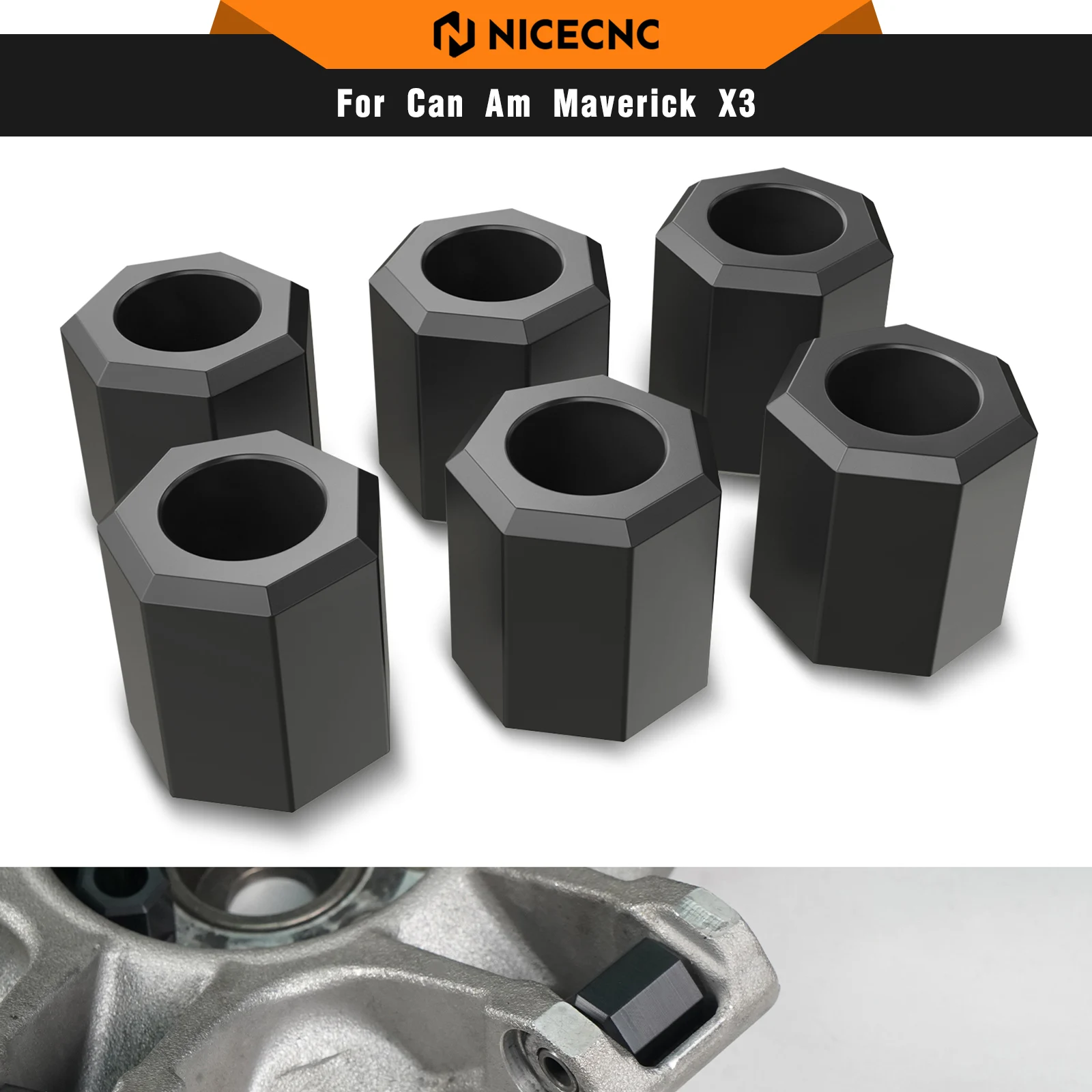 

NICECNC Upgrade Material 6PCS Clutch Thrust Roller Set For Can Am Maverick X3 Turbo Max R RR Sport Trail Commander 1000 Defender