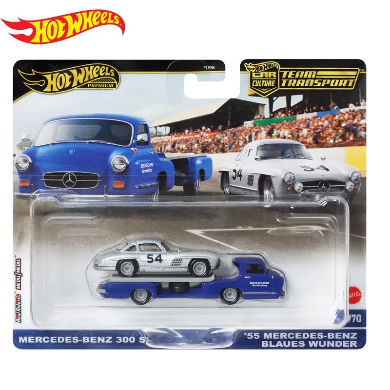 Car Culture Transport Fleet Series Original Hot Wheels Benz 300 Ferrari 250 Bmw M3 1:64 Model Die-Cast Vehicle Unopened Car Toys view 3
