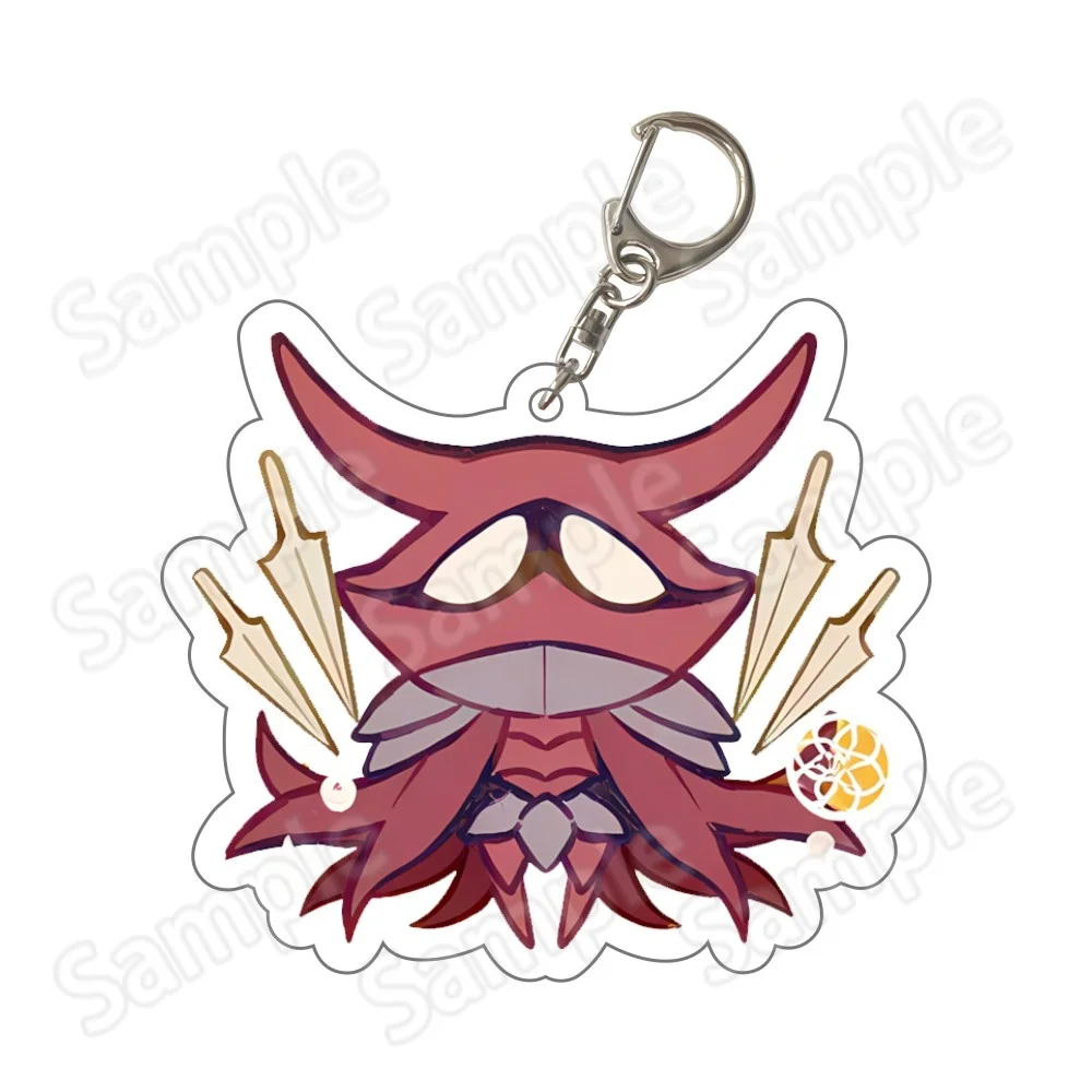 Game Hollow Knight Q Version 6cm Acrylic Stand Keychain Cute Anime Figures Desktop Decoration Ornament Hollow Knight Hornet Pure