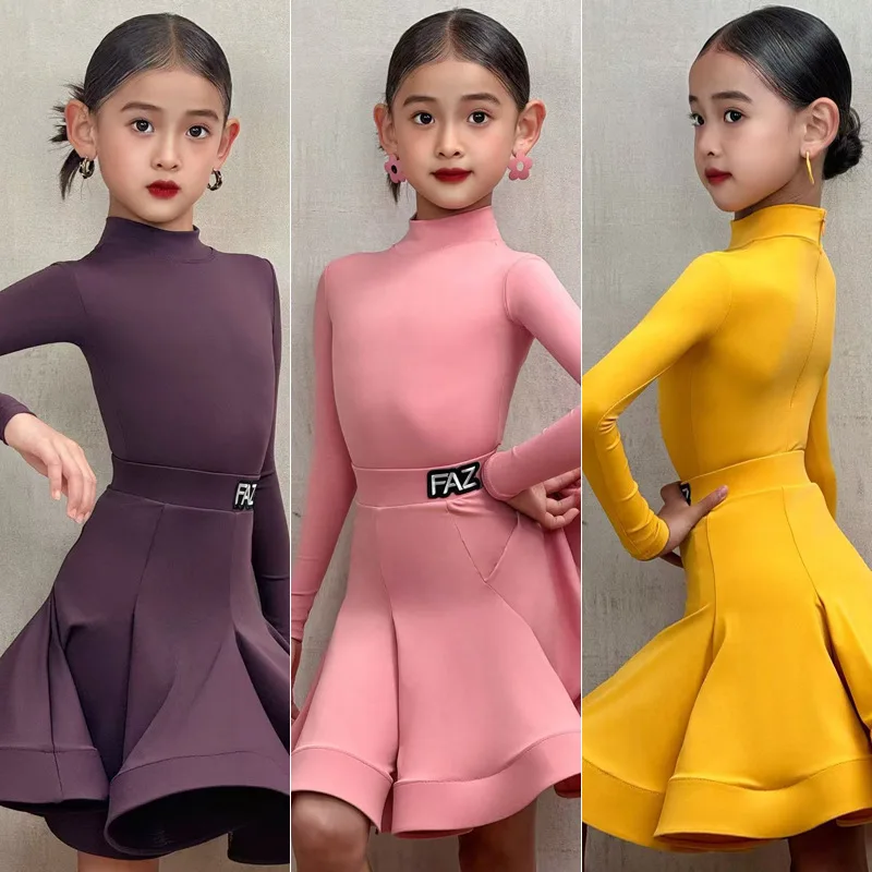 

Customized Latin Dance Dress Sense Regulation Competition Costume Girls' Professional Performance Art Examination Big Skirt
