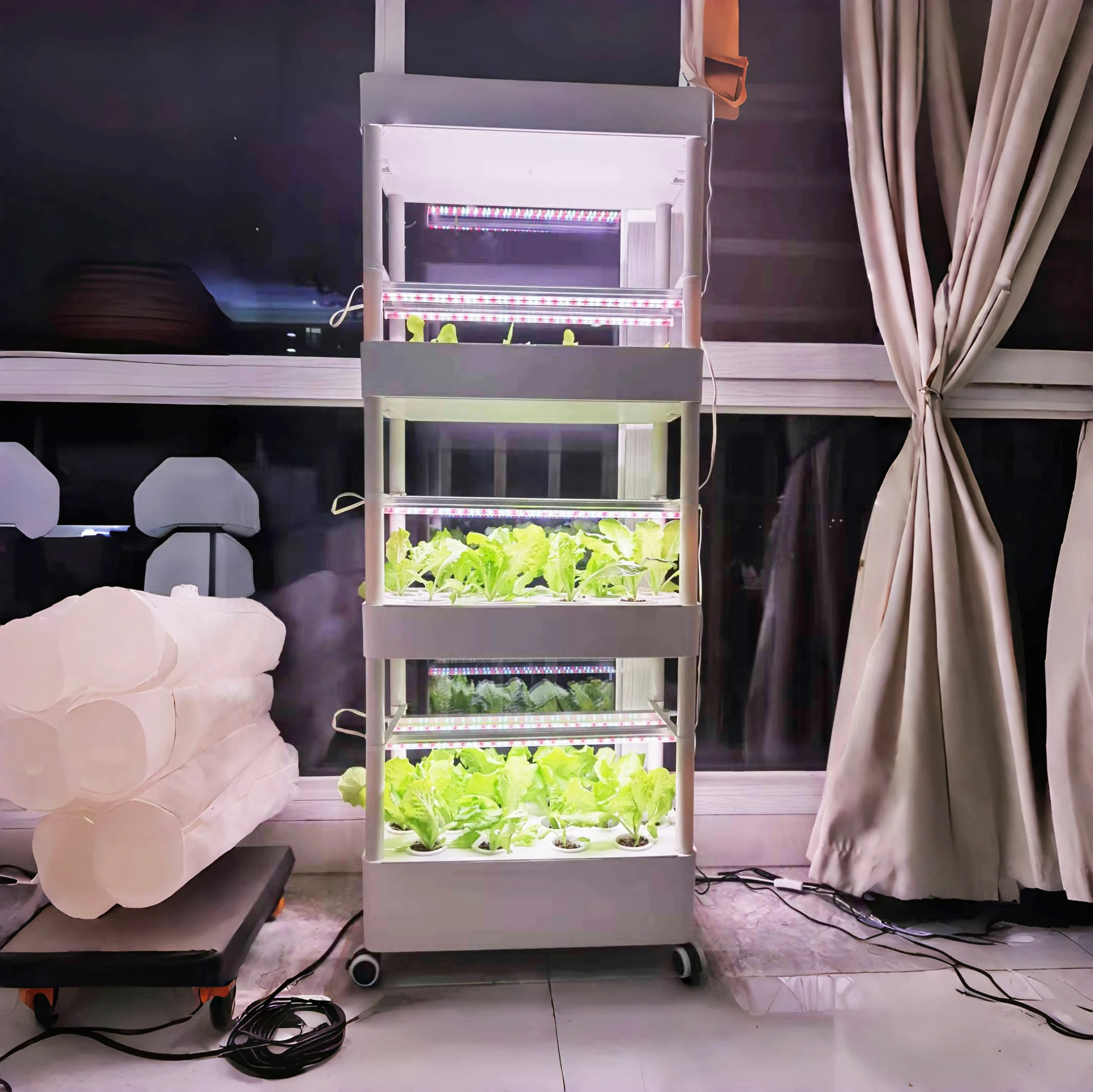 

Home Garden Planting High-Tech Vertical Greenhouse Complete Hydroponic System Hydroponic Grow Fresh Vegetables