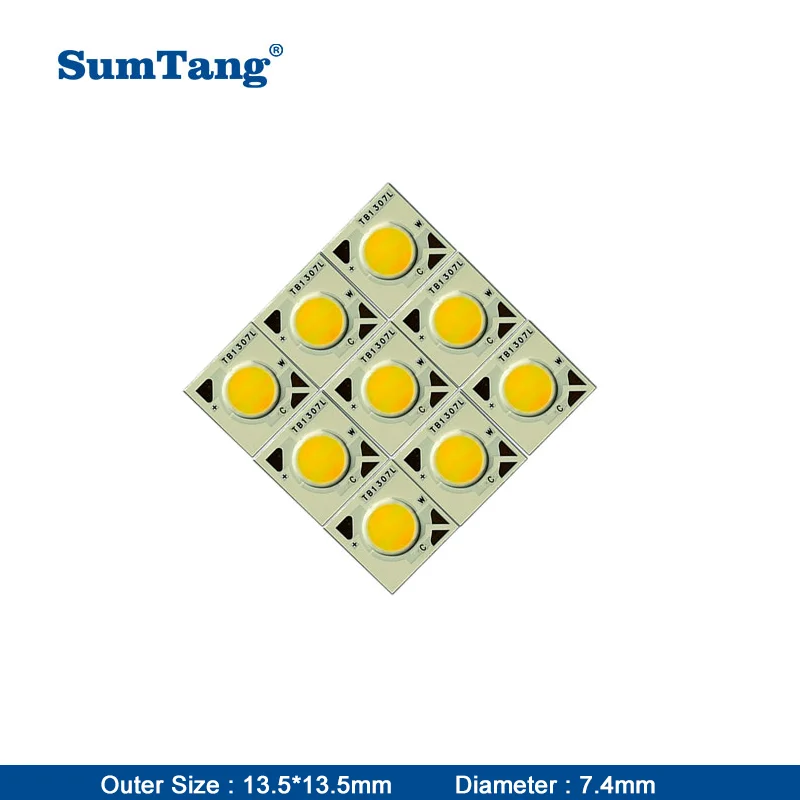 Dimmable Bridgelux Led Chip Cob Matrix 2700K+6500K 1313 1919 24w 90w 90Ra 125-135LM/W Tunable Dual Bi Color For Lamps Lighting