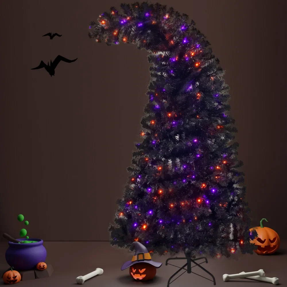 Christmas Tree Hinge Artificial Pine Tree Christmas Holiday Decoration 300 LED Lights 1080 Bendable Branches Easy To Assemble