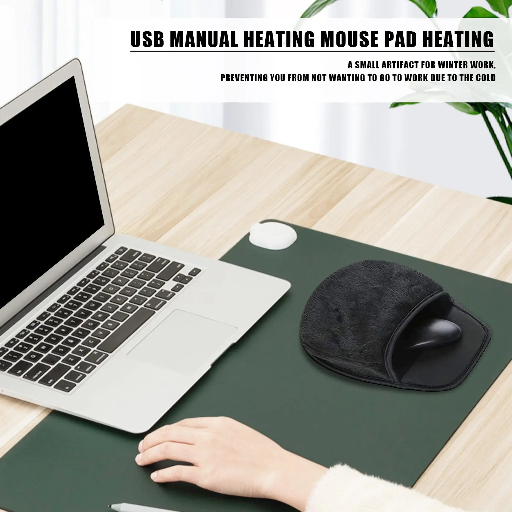 USB Hand Warming Mouse Pad Heating and Heat Preservation Mouse Pad, Silicone Mouse