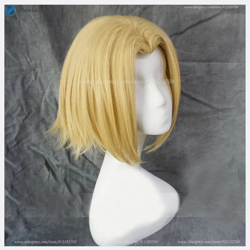 z;3,d'5,g\7/Anime Pakunota Cosplay Short Golden Middle Part Women Wigs Heat Resistant Synthetic Hair Yoshikawa Yuki 6,j.y'8 /c.