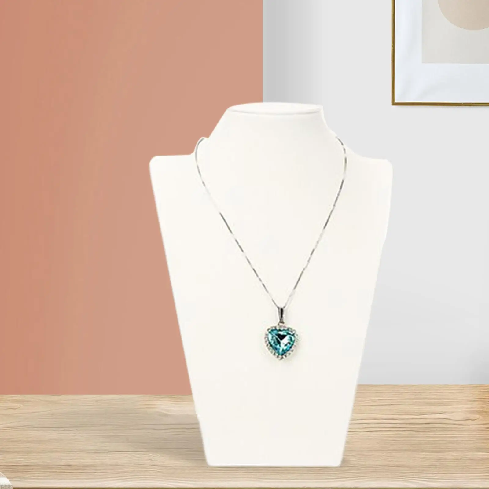 Pendant Necklace Display Model Jewelry Organizer Mannequin for Retail Stores White