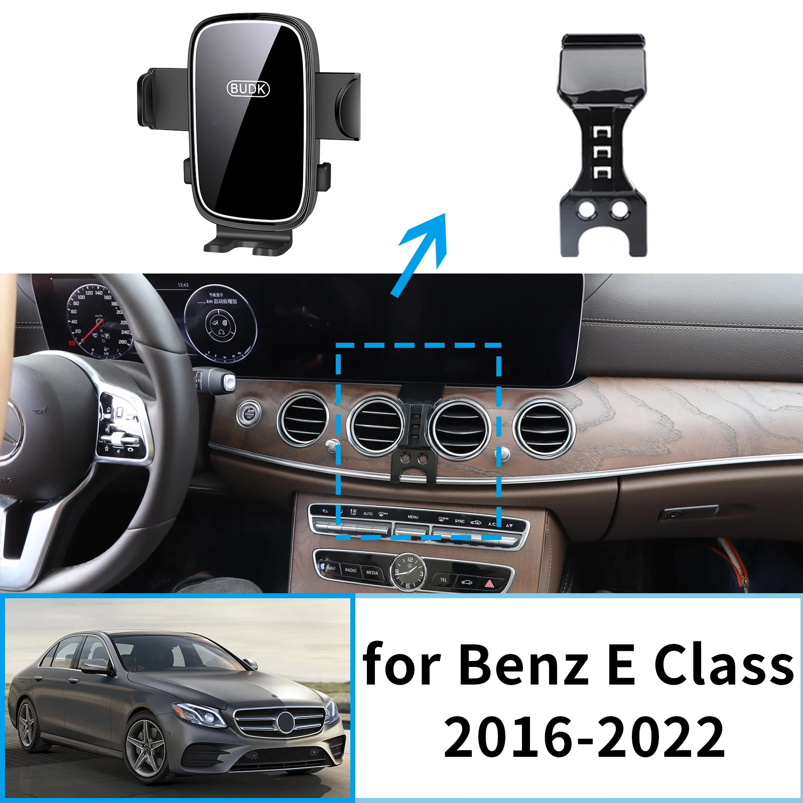

Car Mobile Phone Holder for Mercedes Benz E Class W213 2016~2022 Navigation Stand Auto Accessories GPS Bracket