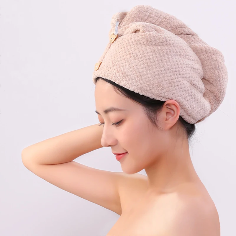 Dry Hair Cap Women\'s Shower Cap Quick-drying Strong Water Absorption Thickened Home Bag Hair Dry Hair Towel