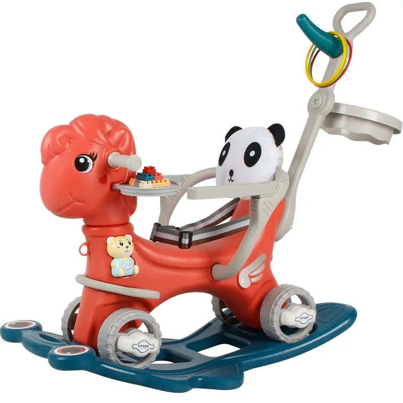 Multi-functional Baby Rocking Horse Kids Rocking Chair Balance Car Thickening Chassis Indoor Riding Toys For 1-6years old