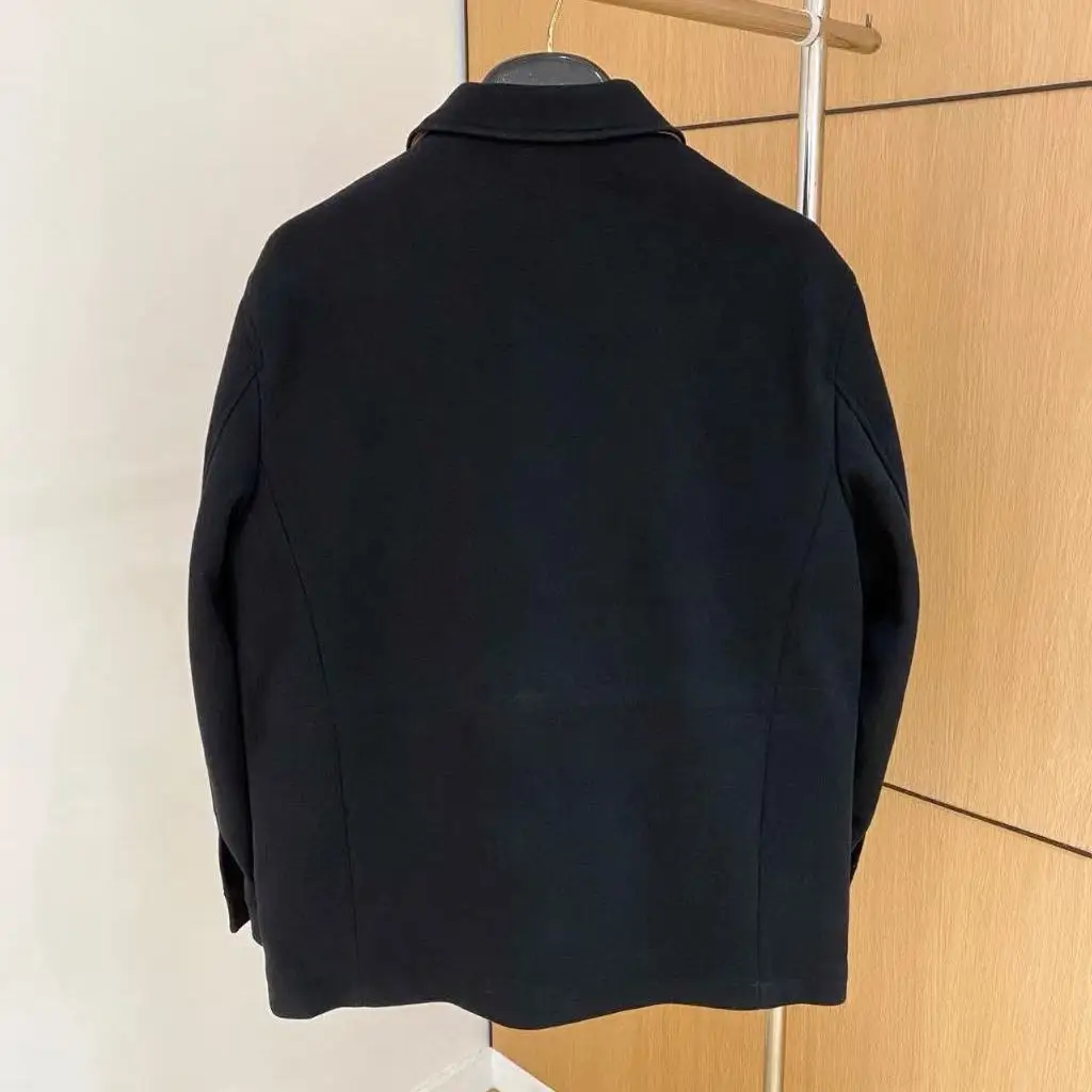 معطف LP إيطالي متوسط الطول بطية صدر السترة من الأموال القديمة