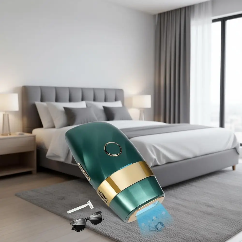 

New Upgraded Home Use IPL Hair Removal Device Permanent & Protection - 5 Levels for Legs, Arms and Whole Body Green