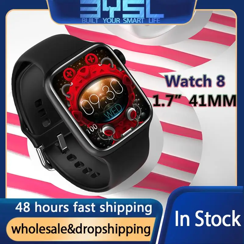 Top! BYSL IWO H8 Mini Smart Watch Series 8 41mm Bluetooth Call DIY Dials Heart Rate Smartwatch Men Women For Android IOS i7