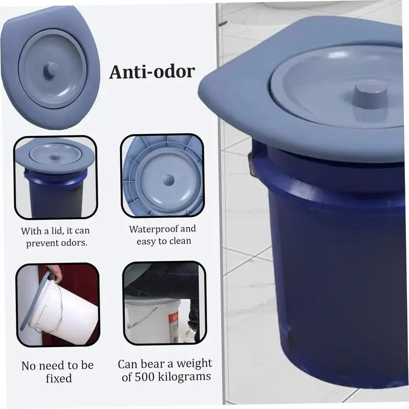 Siège de toilette portable et étanche avec couvercle, conception à fente fixe, pour camping, randonnée, voyage et usage intérieur