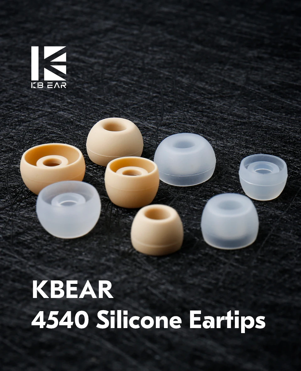 KBEAR 4540 Premium Skin-safe Silicone Eartips Designed for All-day Comfort in ear Earphone Earmuffs with XS/S/M/L size Earplugs