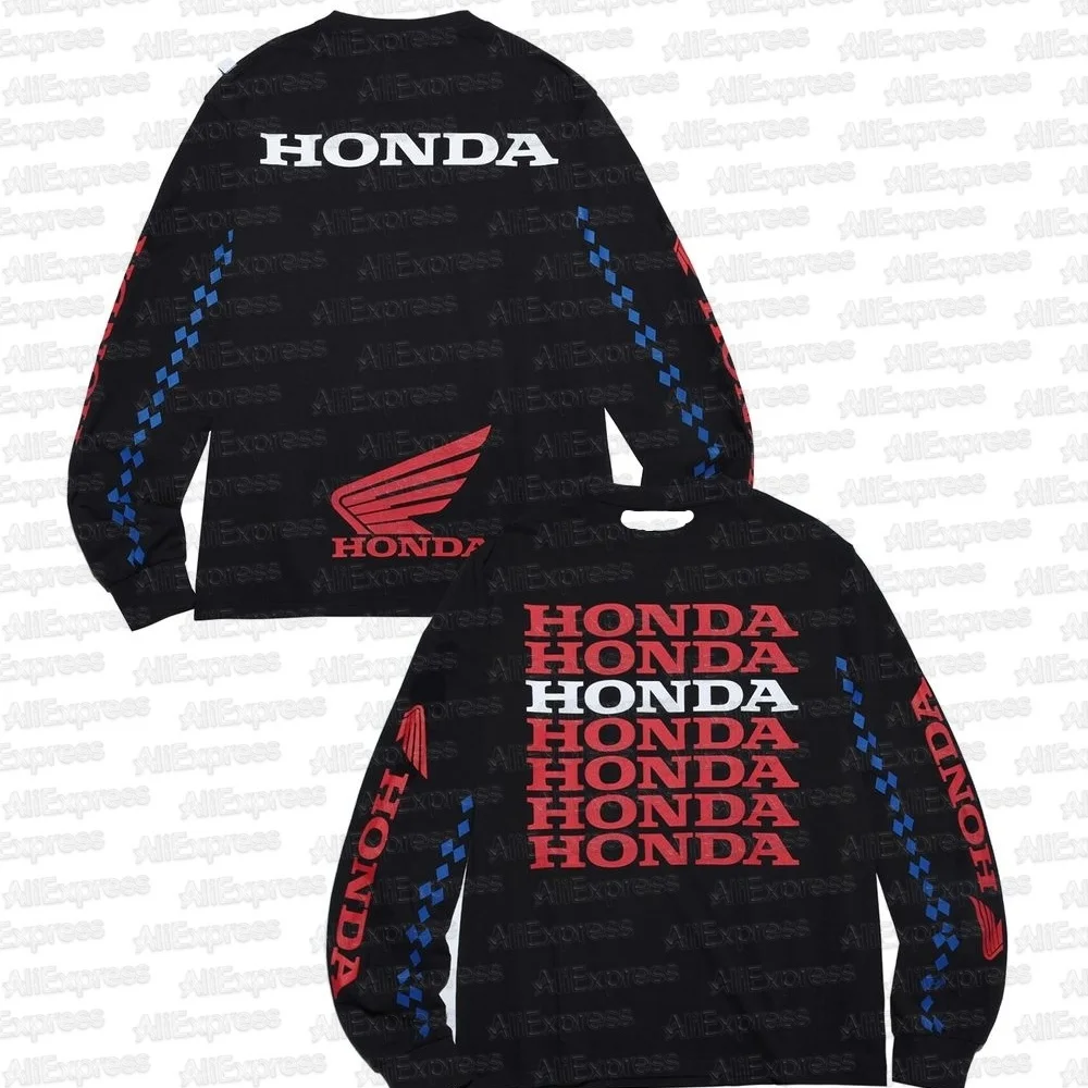 

Мужская летняя футболка Honda Racing 2025, быстросохнущая мотоциклетная байкерская майка с длинными рукавами, легкие дышащие топы для верховой езды на открытом воздухе