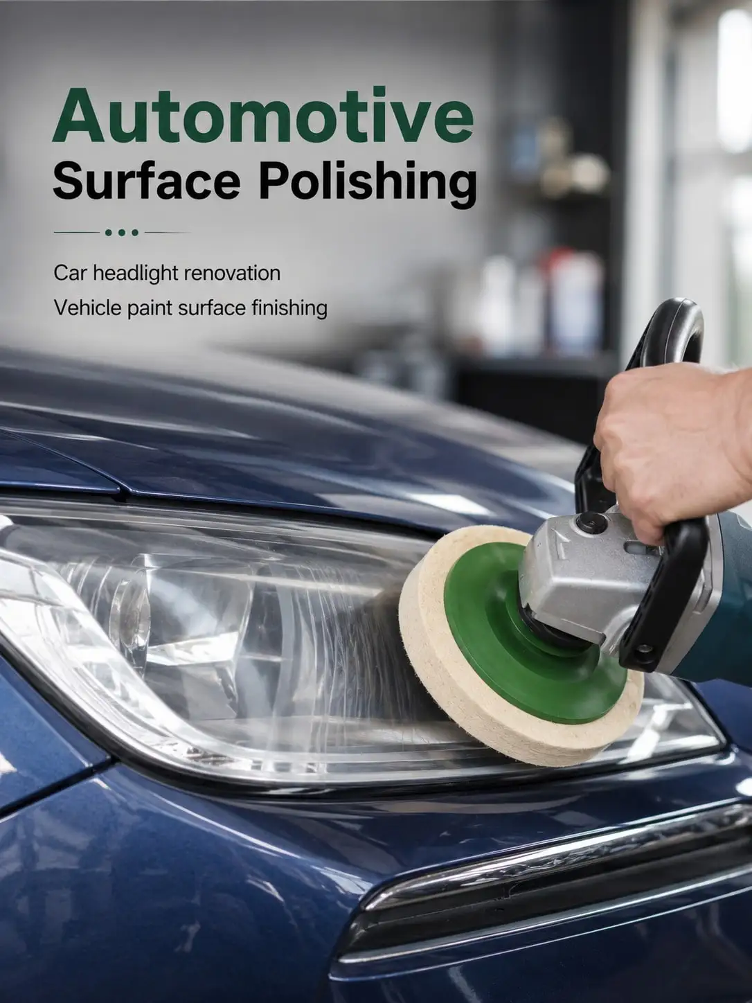 4 Inch Felt Polishing Pad 4Pcs Buffing Wheel Disc for Car Polishing Metal Rust Removal Glass Surface Grinding Tool
