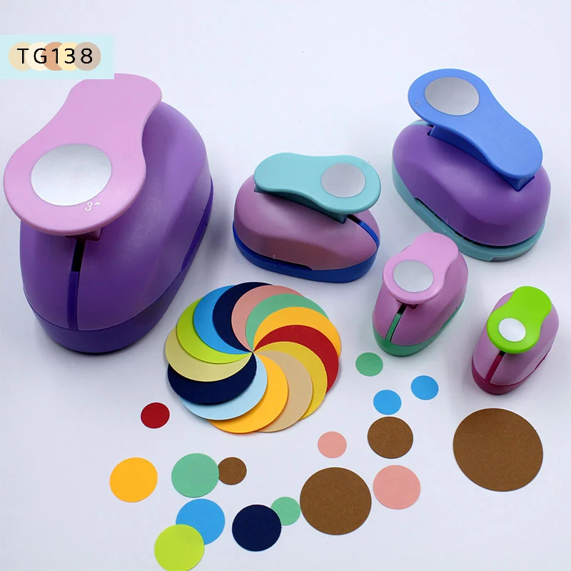 【New】9/16/25mm Circle Round Hole Punch DIY Handmade Paper Scrapbooking Cutter Tool（Random Color）