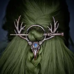 New Moonlight Stone Hairpin Hair Accessories Retro Crow Hair Bodkin Gothic Skull Skeleton Hair Stick Girl Women