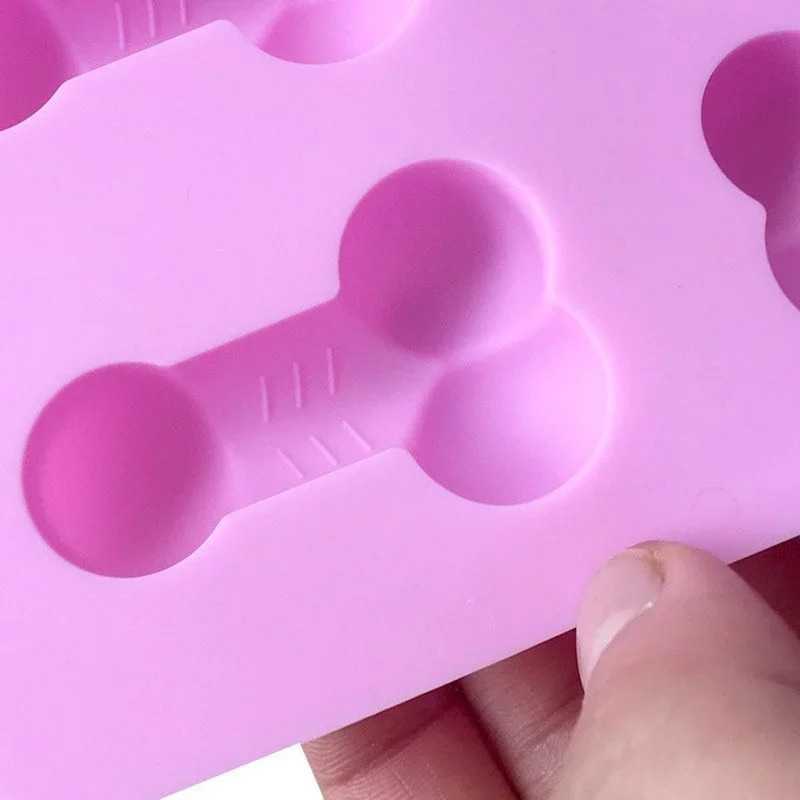 Silicone Penis Mold for Chocolate Ice Cubes Soap Candle Cake Making, Non-Stick Lattice Design - view 4