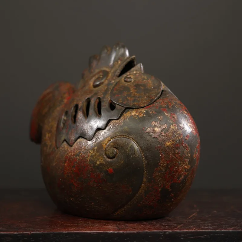 Vintage Rooster Incense Burner 12 Zodiac Year Chicken Chook Rooster Statue Chinese Feng Shui Aromatherapy Ornament Home Decor