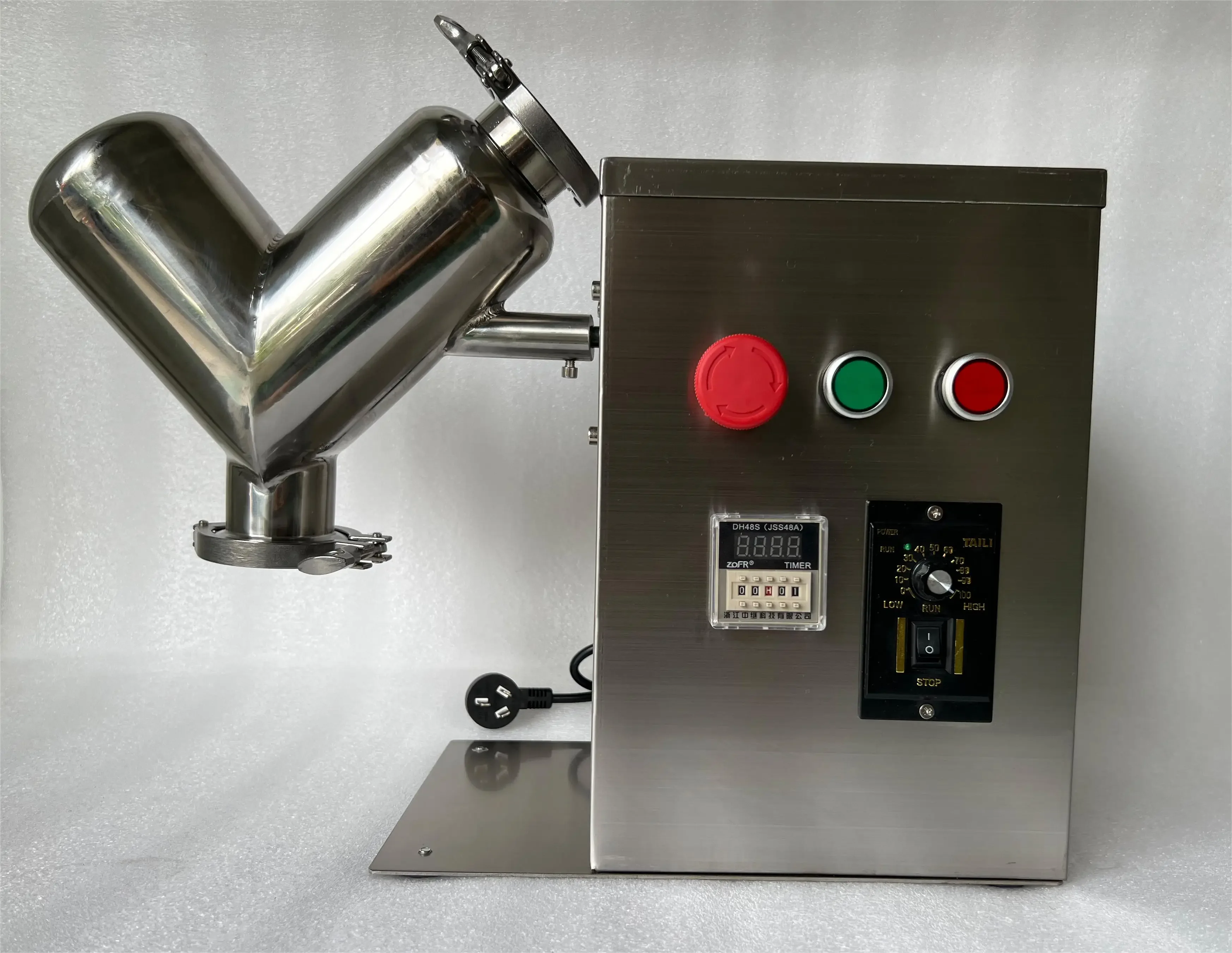 Small V‑Type Vertical Powder Mixer Universal Spice Powder Mixing Machine Food Processing Equipment