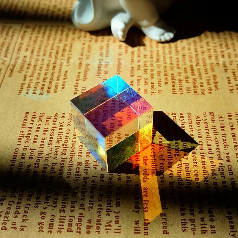 Imagem -06 - Magic Prism Mini Cristal Vidro Óptico Design Dicroico Prisma Combinador Rgb Splitter Hexaédrico X-cubo 1pc