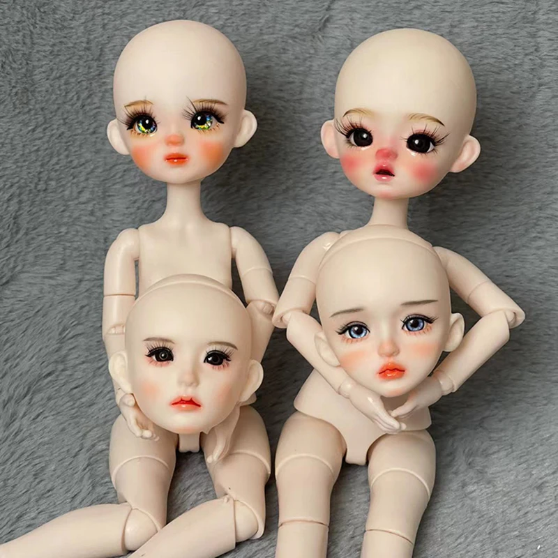 New Cute 30cm Dolls 1/6 Bjd Doll Head DIY Practice Makeup Doll Head or Whole Doll Toys for Girls Holiday Gifts