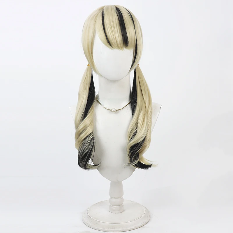 NIJISANJI Virtual YouTube Kurumi Usa Cos Cosplay Wig Halloween Carnival Party Prop Synthetic Hair Heat Resistant Fiber + Wig Cap