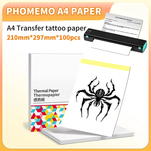 Papel para impresora térmica Phomemo de 8,5 x 11 pulgadas, impresión térmica avanzada, papel térmico compatible con M08F-Letter, M832, M834