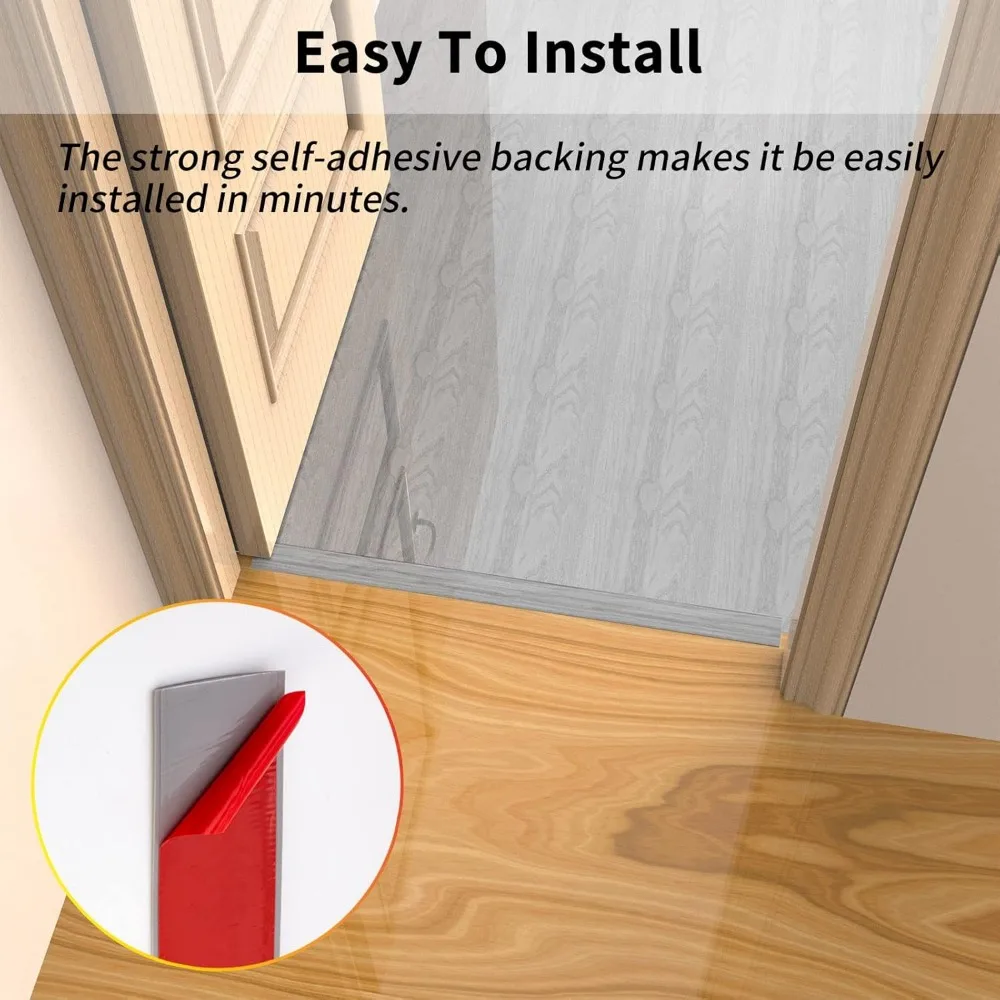 1PC 1M NEW Tile Floor Transition Strip Wear-resistant Self Adhesive Edging Trim Strip Flat Wood Grain Divider Strip Doorway