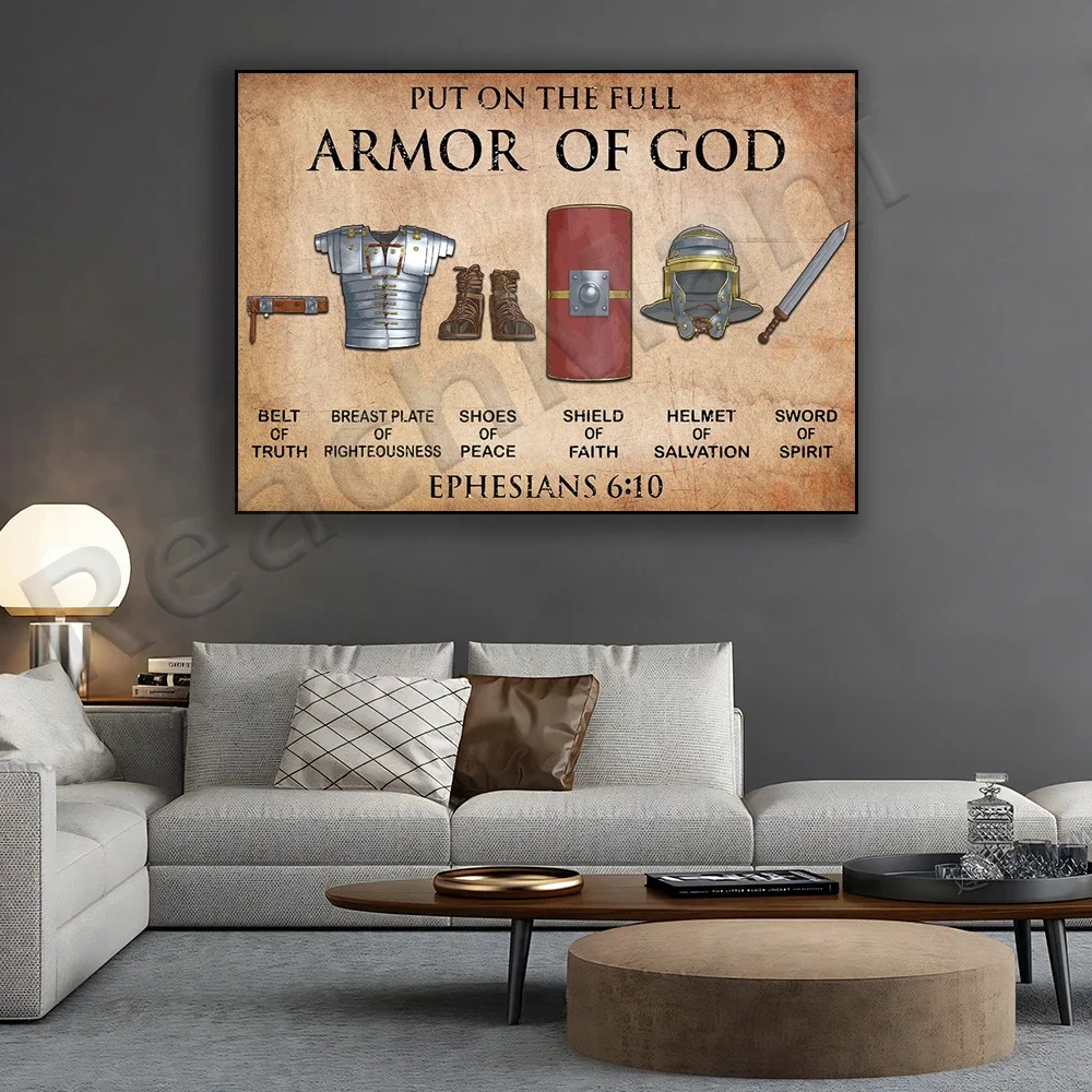 Armor of God Poster, Warrior of God, Victorious Christian Living Quotes, Jesus Poster