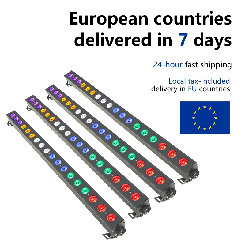 4 pièces 18x12W LED RGBW/RGBWAUV LED pixel mur rondelle barre LED mur rondelle bar scène lumière fête mariage événement éclairage