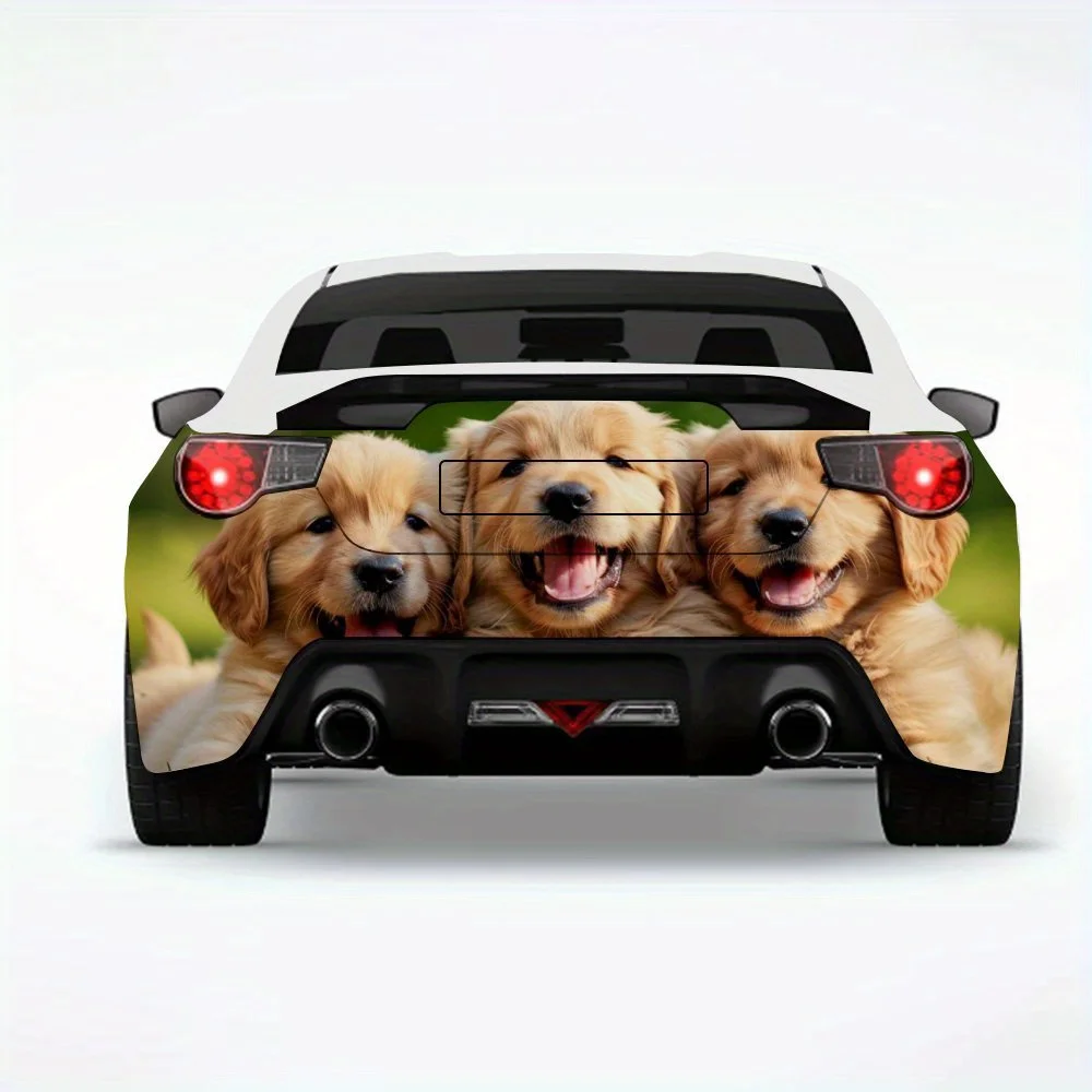 

Золотистые ретриверы, автомобильная наклейка-виниловая наклейка на заднюю часть автомобиля, водонепроницаемые самоклеящиеся виниловые наклейки для хвоста и бампера автомобиля, декор