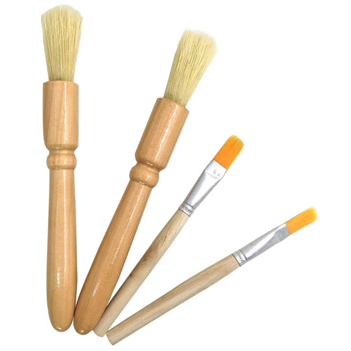 4-Piece Coffee Cleaning Brush Wooden Handle Cleaning Brush is Used for Cleaning Coffee Grinder.