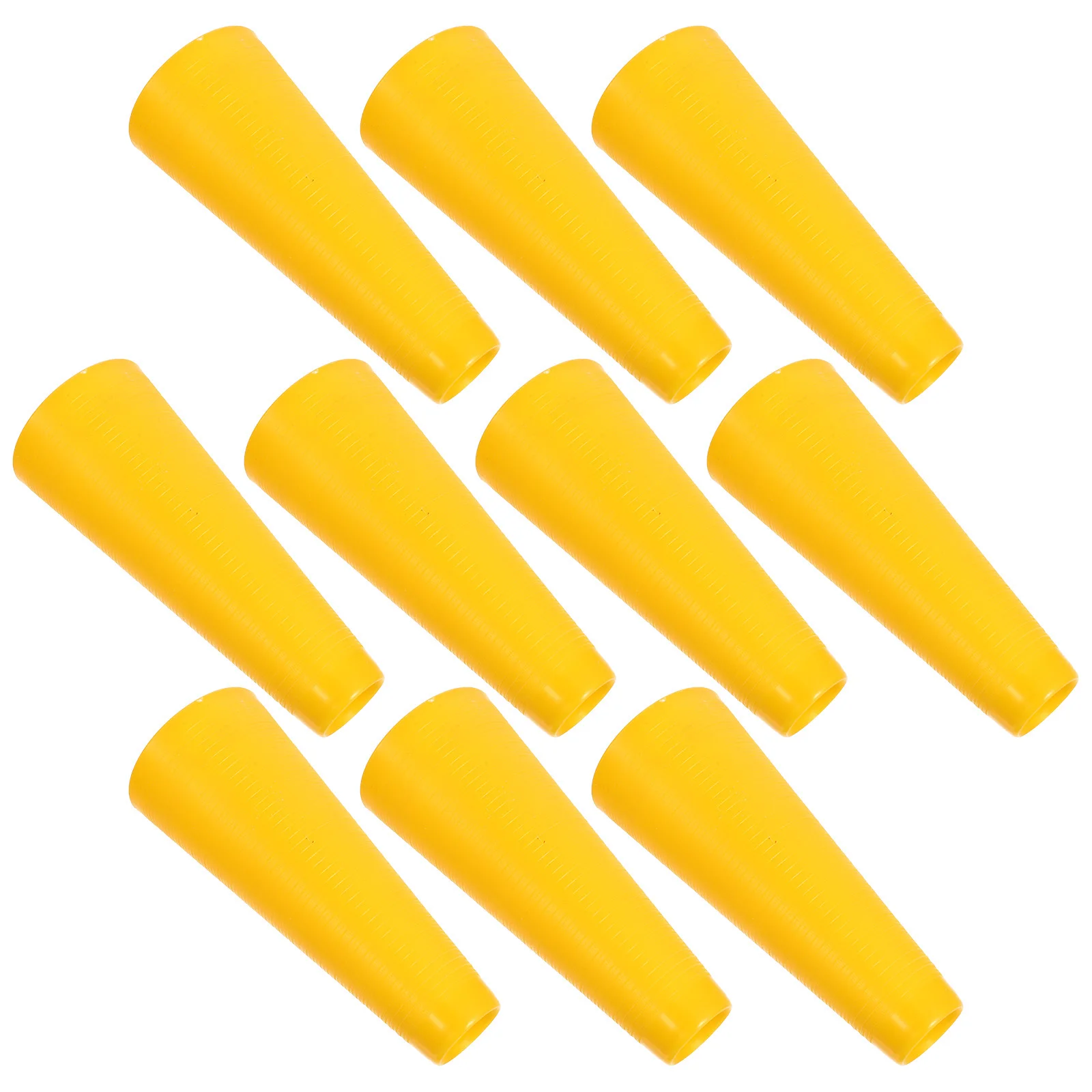 10 قطعة أنابيب لف غزل النسيج البلاستيك الأصفر مخاريط مدببة للحياكة الكروشيه التطريز الخياطة Diy بها بنفسك لوازم مكبات الحرفية