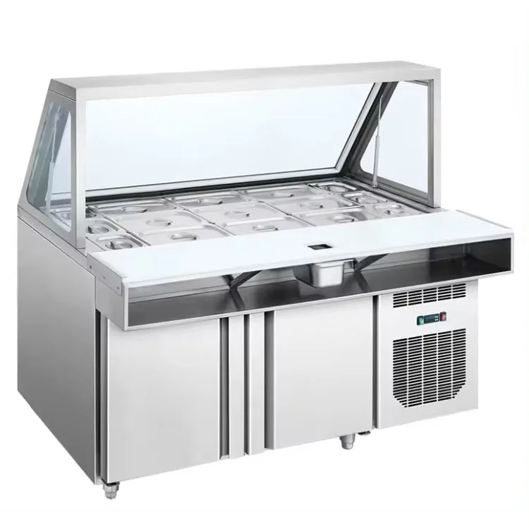 Refrigerated Display Cabinet With Wheels for Snacks Grade Stainless Steel Refrigerated Display
